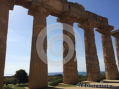 Selinunte temple of Hera Stock Photo