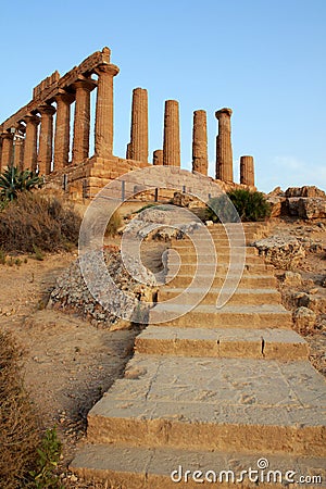 The Temple of Hera at the Valley of the Temples Stock Photo