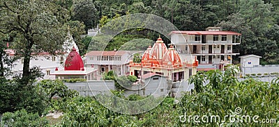 A temple in the Himalayan mountain. The temple is known as Kainchi Dham Editorial Stock Photo