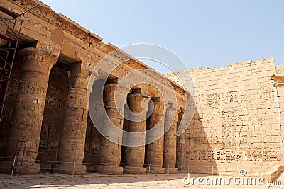 Inside the Temple of Horus Stock Photo