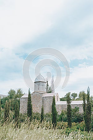 The temple of the Iberian Icon of the Mother of God is the former Armenian church of St. John the Baptist, Feodosiya Stock Photo