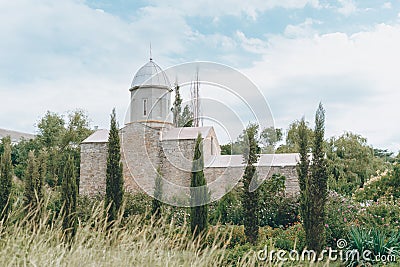 The temple of the Iberian Icon of the Mother of God is the former Armenian church of St. John the Baptist, Feodosiya Stock Photo