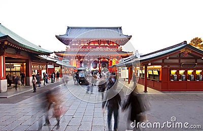 Temple in Japan, Sensoji tradition Stock Photo