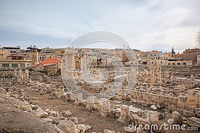 Temple of Jupiter Baal in Baalbek, Bekaa Valley, Lebanon Editorial Stock Photo