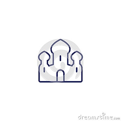 temple line icon on white Vector Illustration