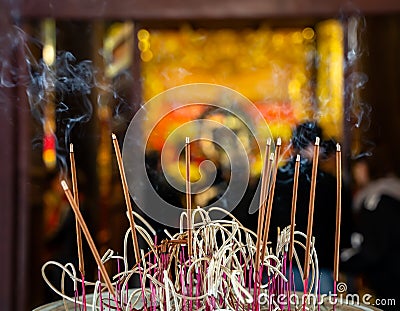 Temple of Literature in Hanoi city, Vietnam Stock Photo