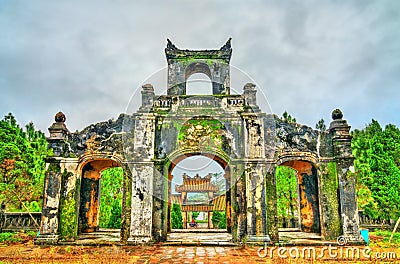 The Temple of Literature in Hue, Vietnam Stock Photo