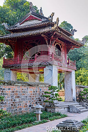 The Temple of Literature, Van Mieu in Hanoi, Vietnam Stock Photo