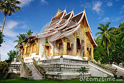 Temple in Luang Prabang Royal Palace Museum, Laos Stock Photo