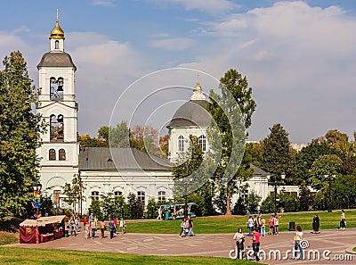 Temple of the Mother of God Life-Giving Spring. Tsaritsyno Editorial Stock Photo