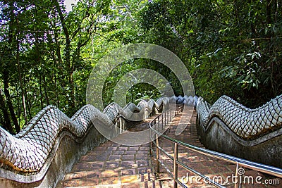 Temple Naga Stairway Stock Photo