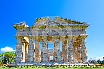 Temple of Neptune, Paestum, Italy Stock Photo