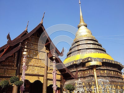 Temple from north of Thailand Stock Photo
