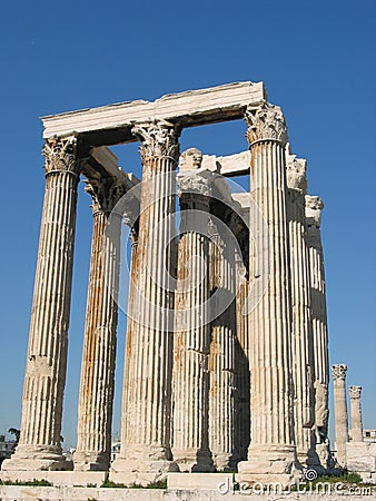 The Temple of Olympian Zeus Stock Photo