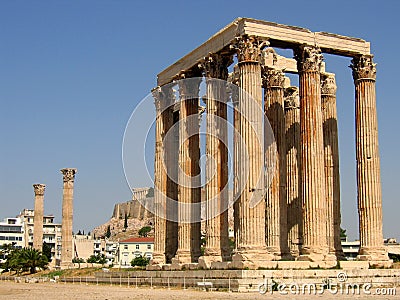 Temple of Olympian Zeus Stock Photo