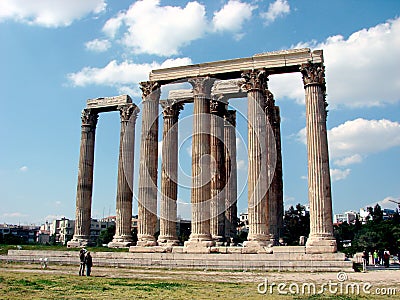 Temple of Olympian Zeus Athens Stock Photo