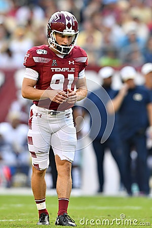 2019 NCAA Football - Georgia Tech at Temple Editorial Stock Photo