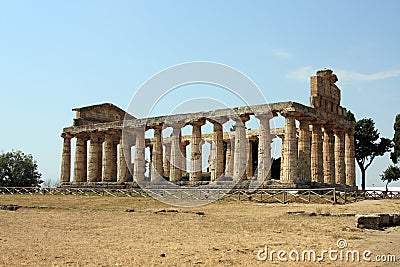 Temple paestum Stock Photo