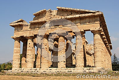 Temple paestum Stock Photo