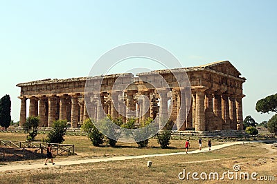 Temple paestum Stock Photo