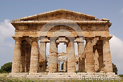 Temple, Paestum Stock Photo