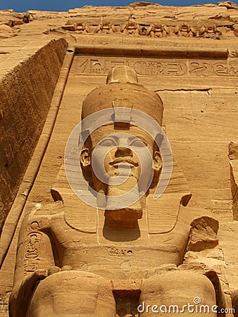 Temple of Pharaoh Ramses II in Abu Simbel, Egypt Stock Photo