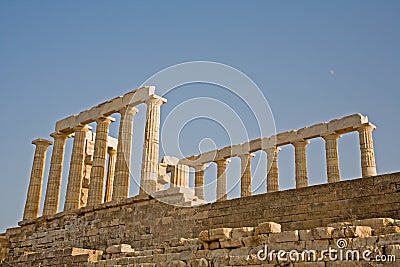 Temple of Poseidon, Cape Sounion, Greece Stock Photo