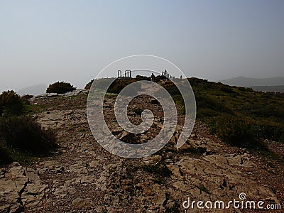 Temple of Poseidon Sounion Attica Greece Stock Photo
