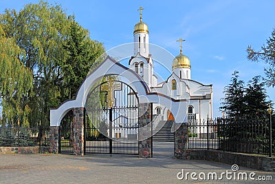 The temple of the Prelate Tikhon, Patriarch of Moscow Editorial Stock Photo