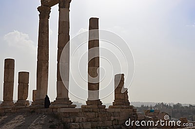 Temple Ruins, Amman Stock Photo