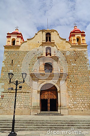 Temple of sangre de cristo in oaxaca city I Editorial Stock Photo
