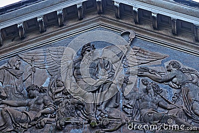 The Temple of Saturn at Villa Torlonia in Rome Stock Photo