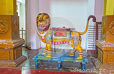 The temple sculpture of the lion Editorial Stock Photo