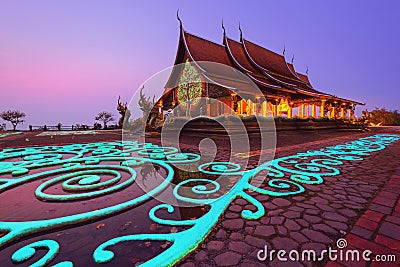 Temple Sirindhorn Wararam Stock Photo