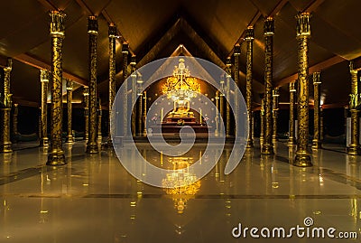 Temple Sirindhorn Wararam Phuproud,artistic, Thailand ,public pl Stock Photo