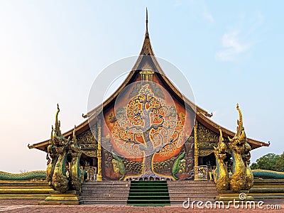 Temple Sirindhorn Wararam Phuproud in Thailand Stock Photo