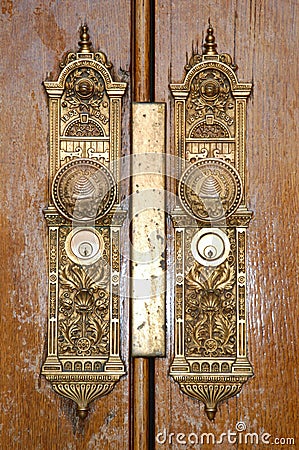 The temple square door lockdetail Stock Photo