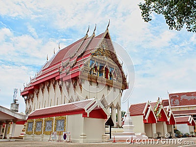Temple in Sri Chom Phu Ong Tue temple in Nong Khai province of Thailand. Stock Photo
