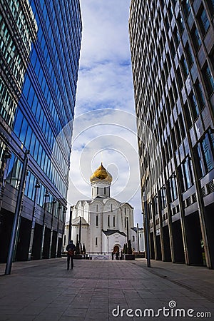 Temple of St. Nicholas in Moscow, Russia Stock Photo