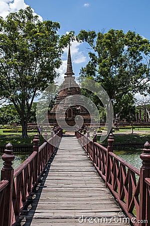 Temple- Sukhothai Stock Photo