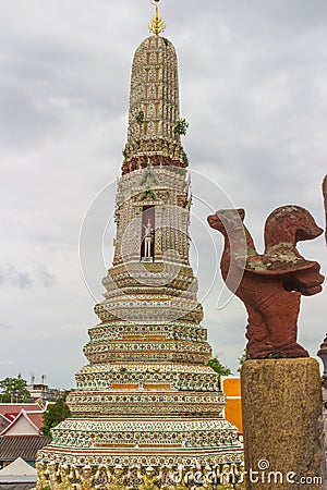 Temple thai or Wat Arun Stock Photo