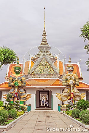 Temple thai or Wat Arun Editorial Stock Photo