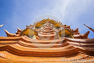 Temple in thailand at Kanchanaburi Stock Photo