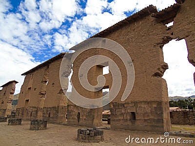 Temple of Viracocha in Peru Stock Photo