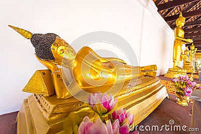 Temple Wat Phra That Haripunchai in Lamphun Stock Photo