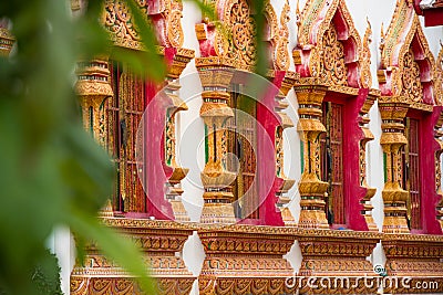 Temple of Wat Phra Haripunchai Woramahawihan, Thailand Stock Photo