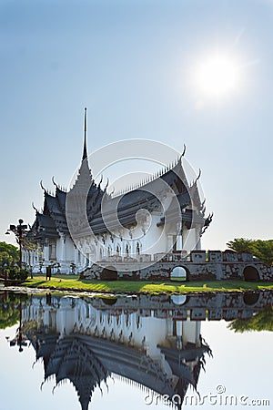 Temple of Wat Phra Haripunchai Woramahawihan, Thailand Stock Photo