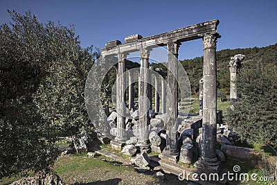 Temple of Zeus Lepsinos Euromus Turkey Stock Photo