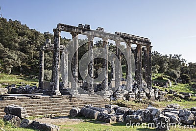 Temple of Zeus Lepsinos Euromus Turkey Stock Photo