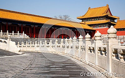 Temples and landmarks of the Forbidden City in Dongcheng District, Beijing, China Stock Photo